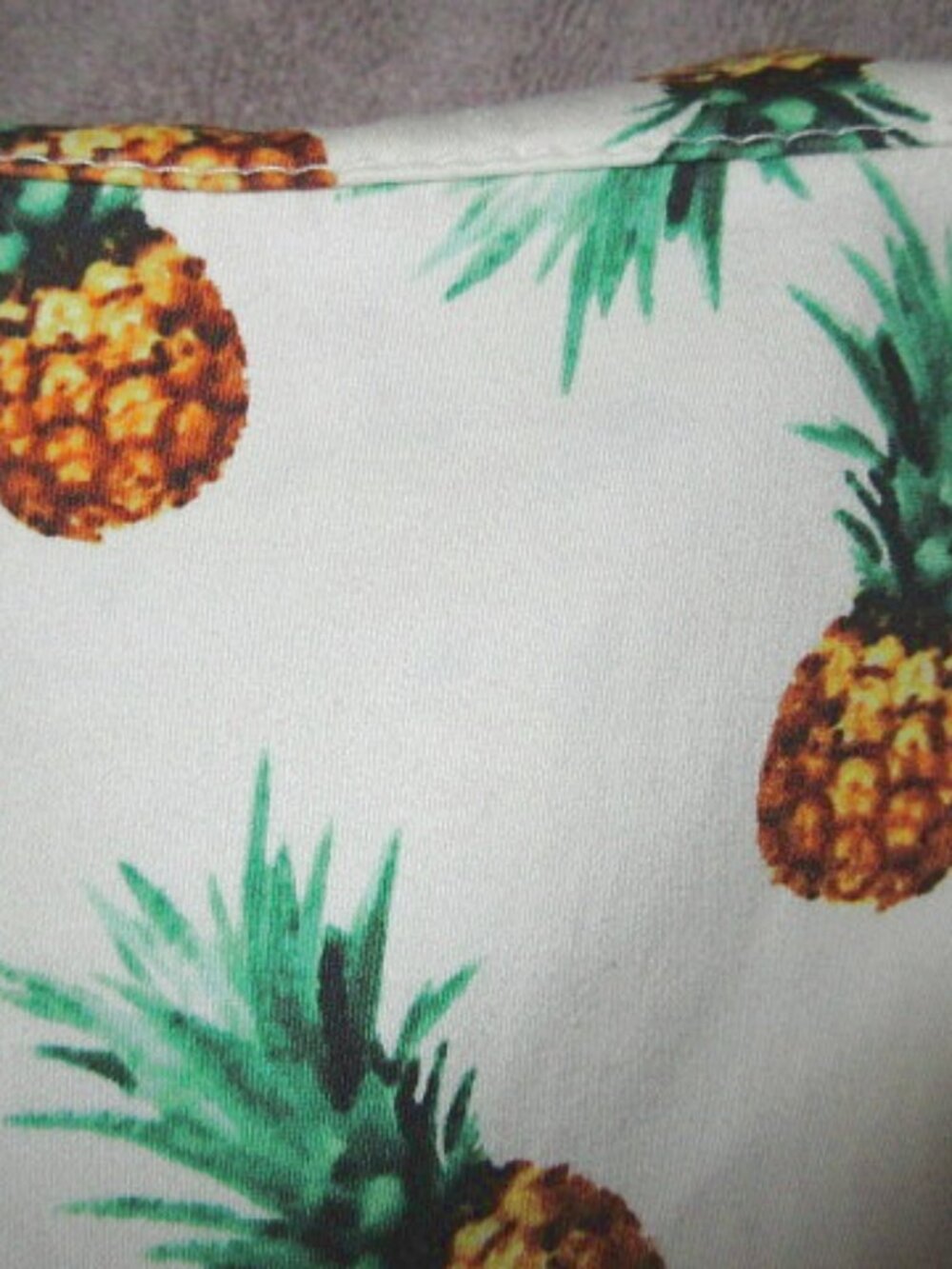 Vtg 50s Style Swing Dress Size L Pineapple Fit & Flare Tradwife Rockabilly Retro - Picture 3 of 10